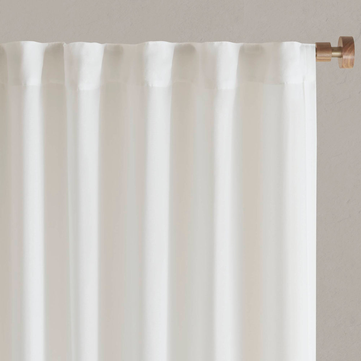 Lexus Rod Pocket with Back Tab Privacy Curtain Pair - White