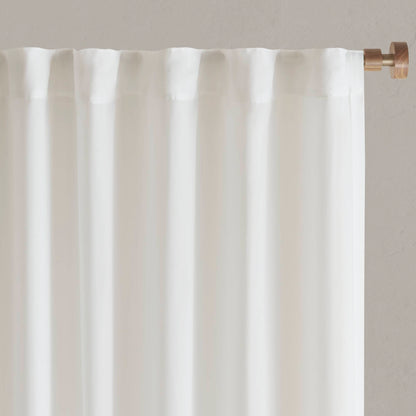 Lexus Rod Pocket with Back Tab Privacy Curtain Pair - White