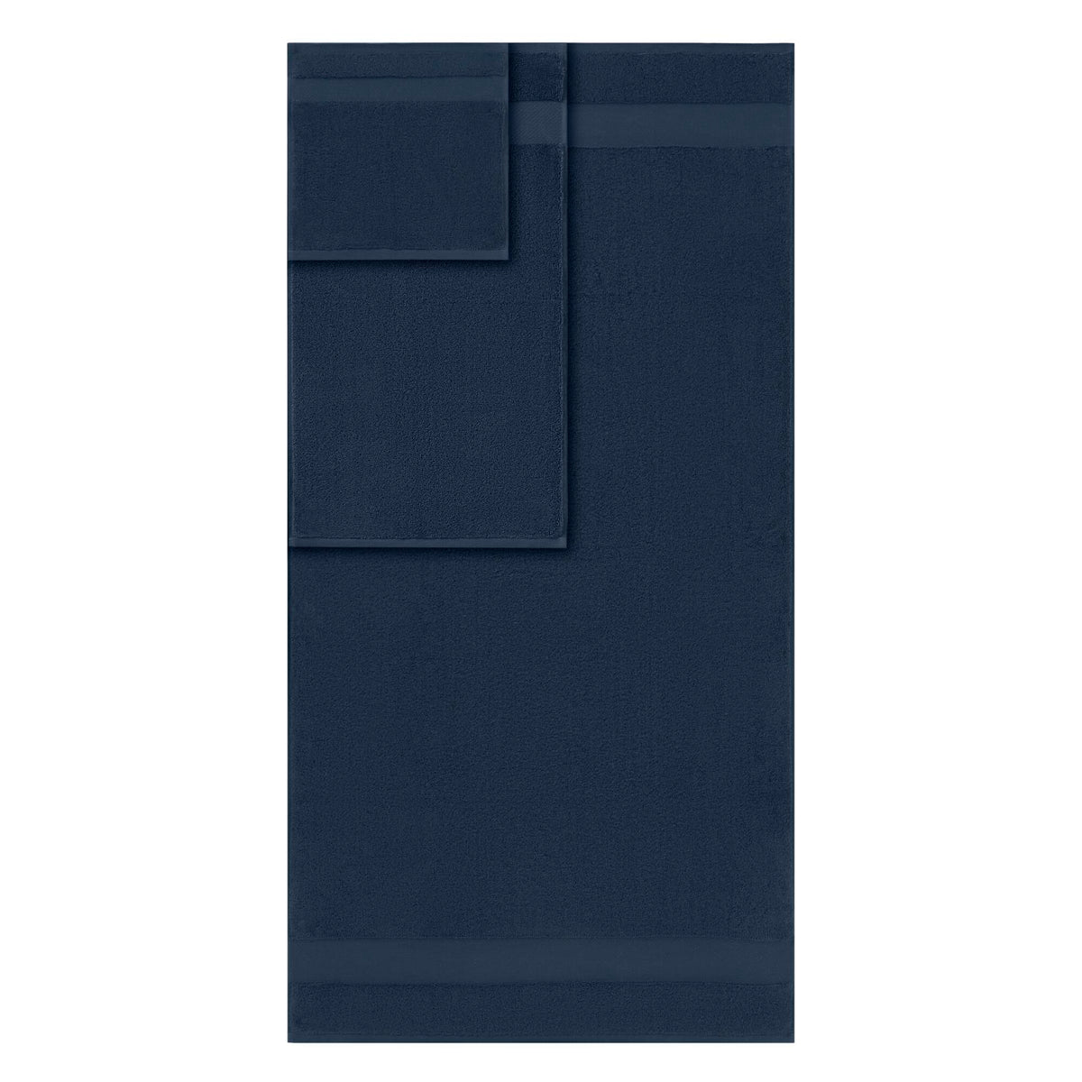 Turkish Cotton 6 Piece Bath Towel Set - Navy