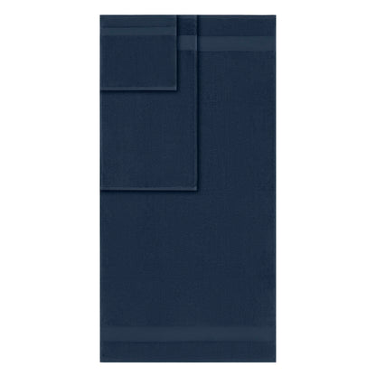 Turkish Cotton 6 Piece Bath Towel Set - Navy