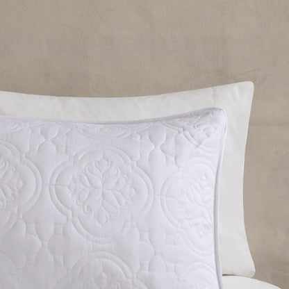 Oakley 3 Piece Reversible Bedspread Set - White