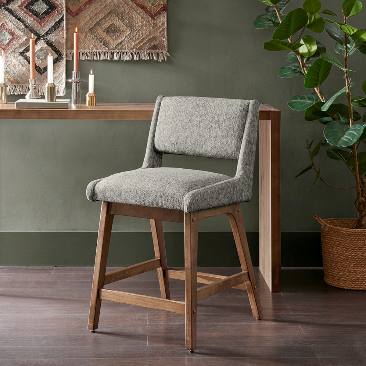 Boomerang Counter Stool - Light Grey