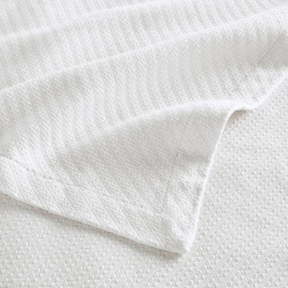 Liquid Cotton Blanket - White