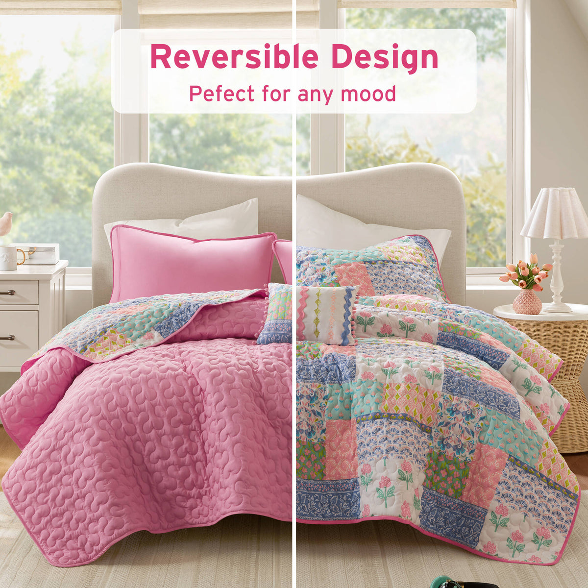 Nellie Quilt Set - Pink