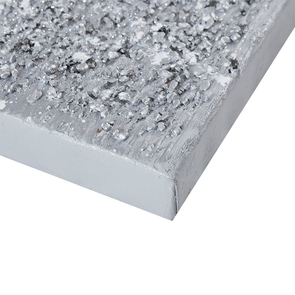 Glimmer Heavily Embellished 2-piece Canvas Wall Art Set - Silver