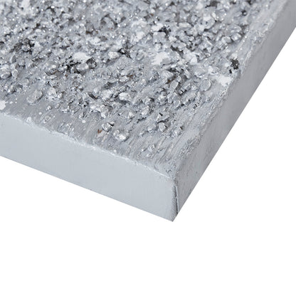 Glimmer Heavily Embellished 2-piece Canvas Wall Art Set - Silver