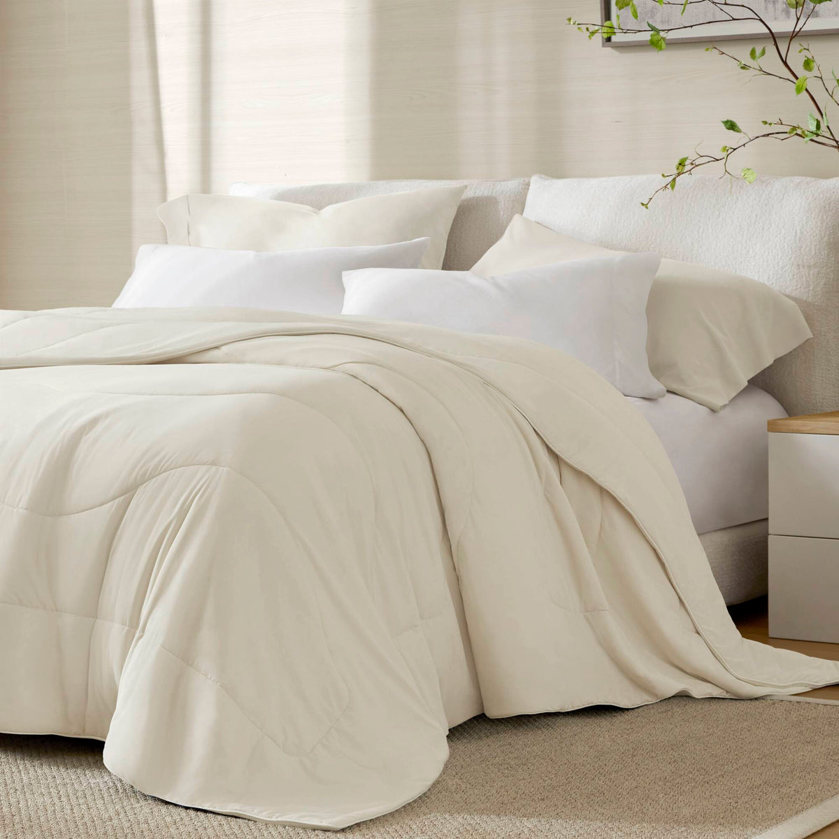 Cooling Reversible Tencel Comforter Blanket - Ivory