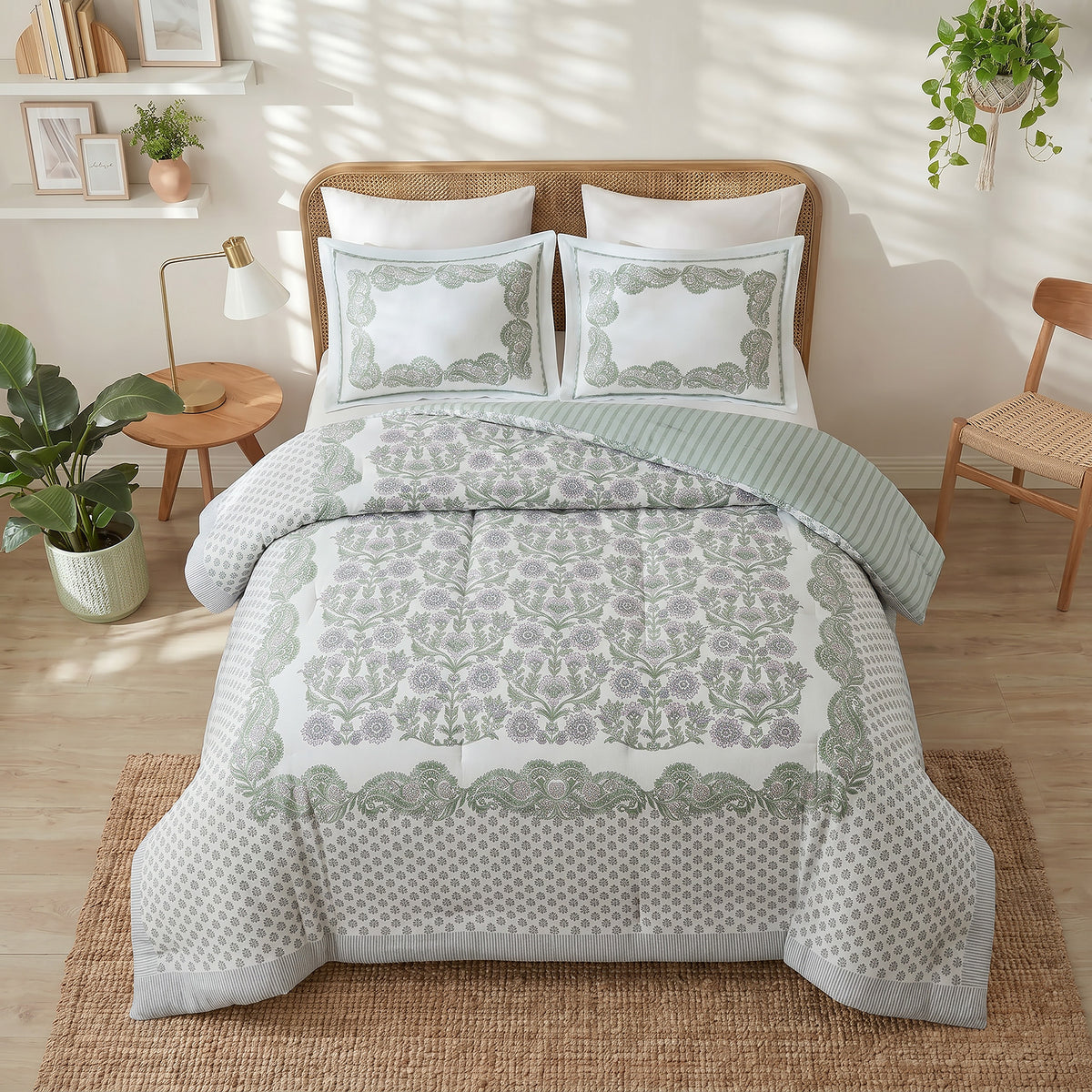 Tilly Comforter Set - Green