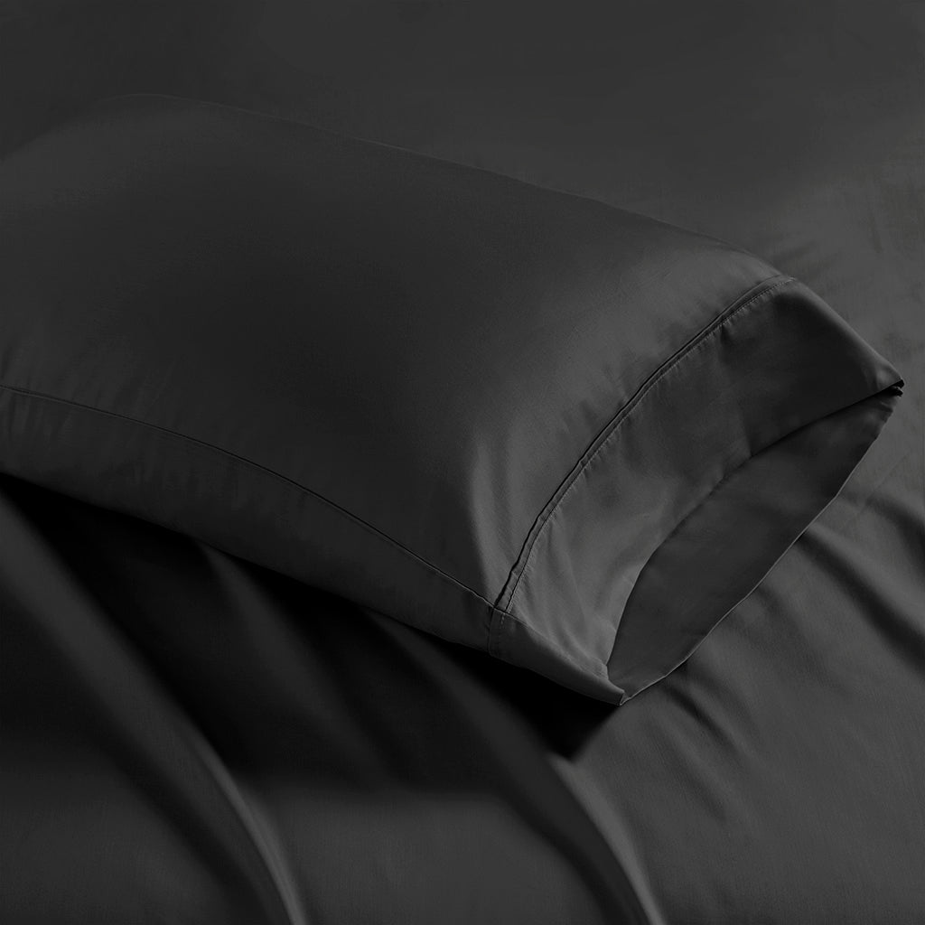 1500 Thread Count Cotton Blend 4 PC Sheet Set - Black