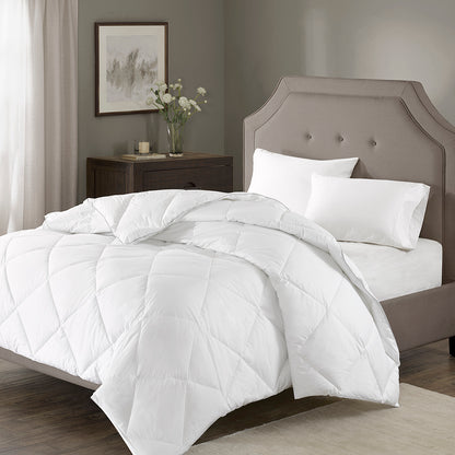 1000 TC Cotton Blend Quilted Down Alt Comforter - White