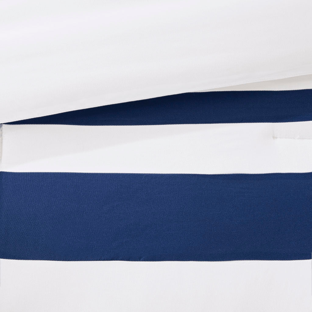 Heritage 8 Piece Comforter and Quilt Set Collection - Navy