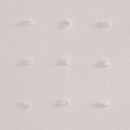 Brooklyn Cotton Jacquard Pom Pom Shower Curtain - Ivory