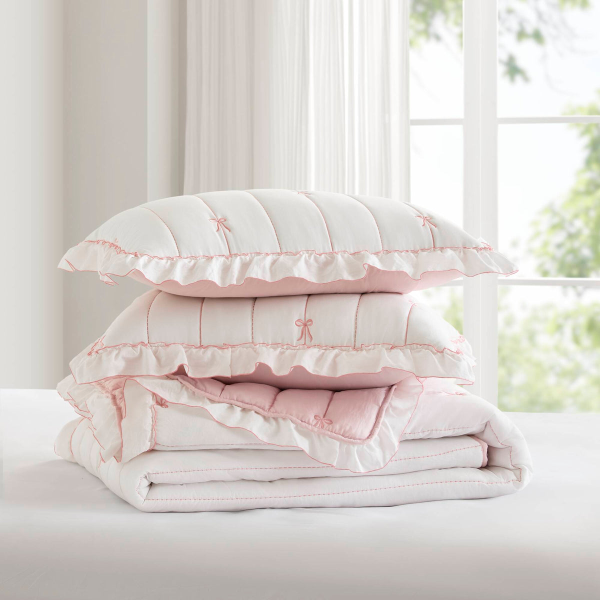 Liv Quilt Set - Pink