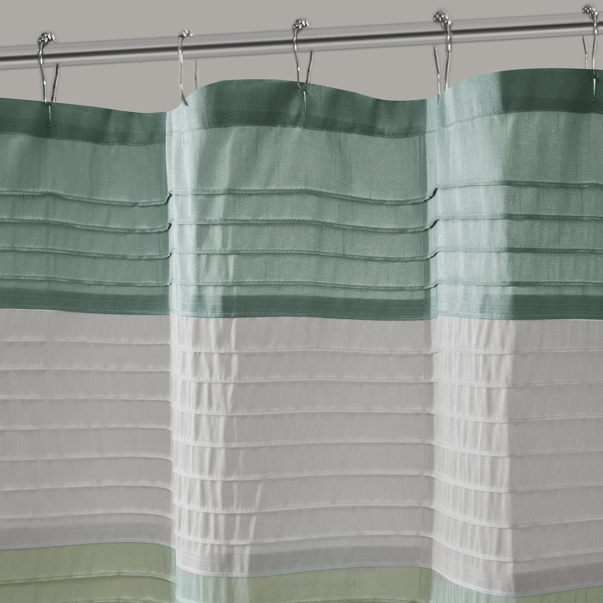 Amherst Faux Silk Shower Curtain - Green