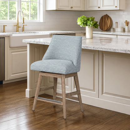 Winfield Swivel Counter Stool - Light Blue