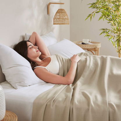 Bamboo Cotton Rayon Blanket - Khaki
