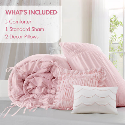 Ella Comforter Set - Pink