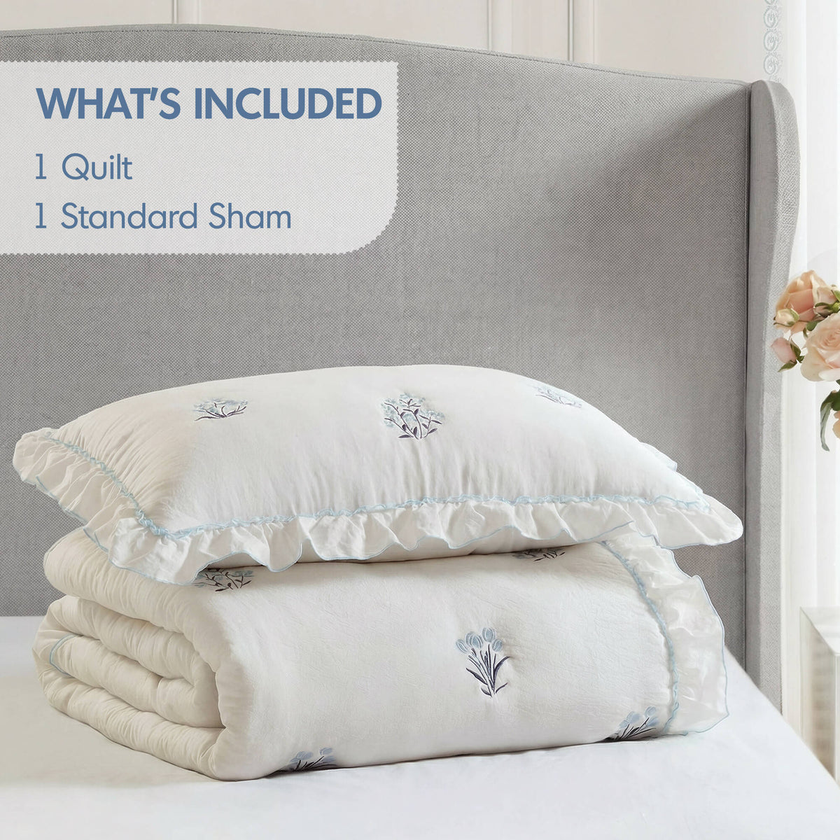 Aglaia Quilt Set - Blue