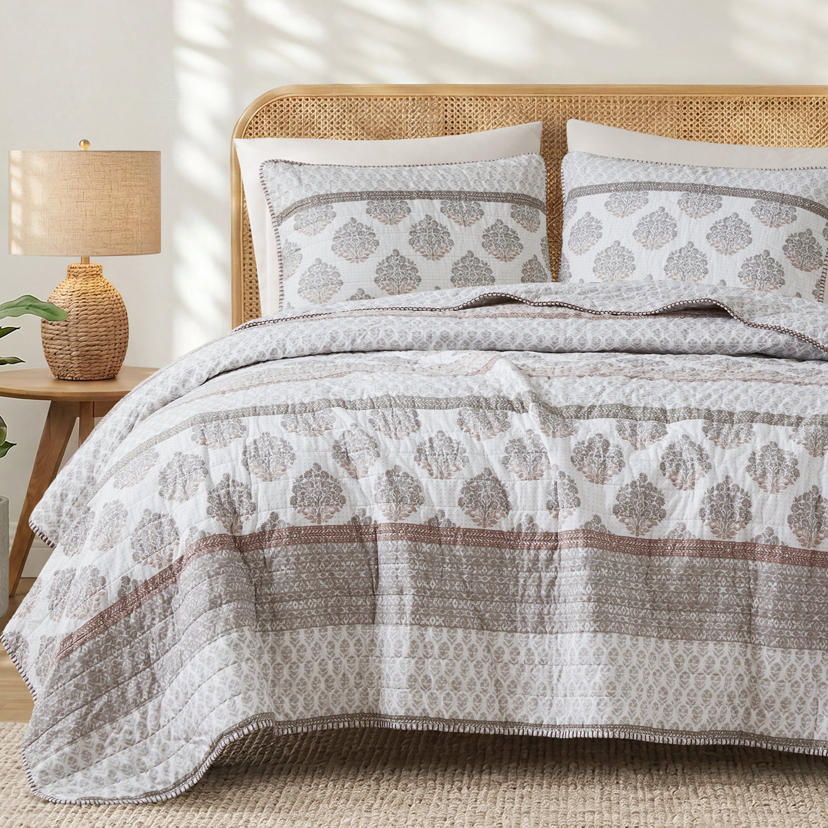 Surya Quilt Set - Clay