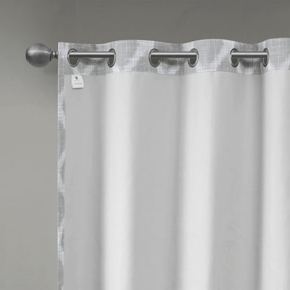 Blakesly Printed Ikat Blackout Patio Curtain - Grey