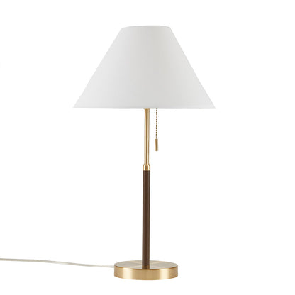 Bromley Two Tone Pull-chain Table Lamp - Gold/Brown