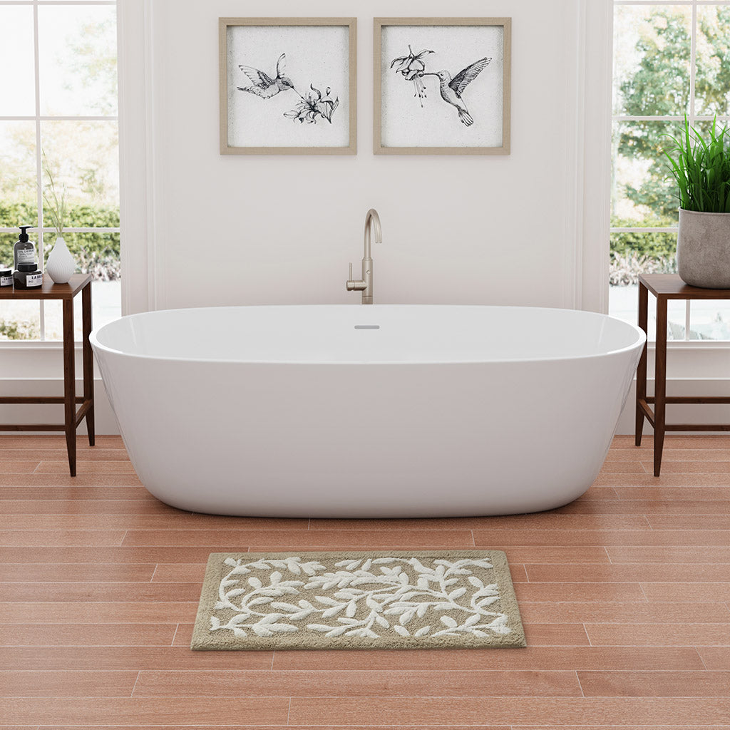 Serene Cotton Tufted Bath Rug - Natural