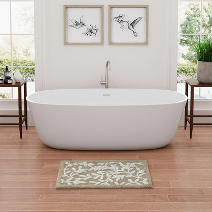Serene Cotton Tufted Bath Rug - Natural