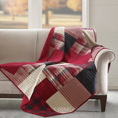 Sunset Quilted Throw - Red
