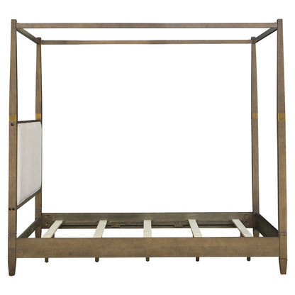 Baylor Canopy Bed Queen - Brown