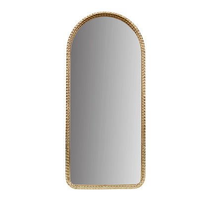 Mia Gold Metal Arch Wall Mirror - Gold