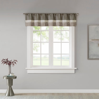 Amherst Polyoni Pintuck Window Valance - Natural