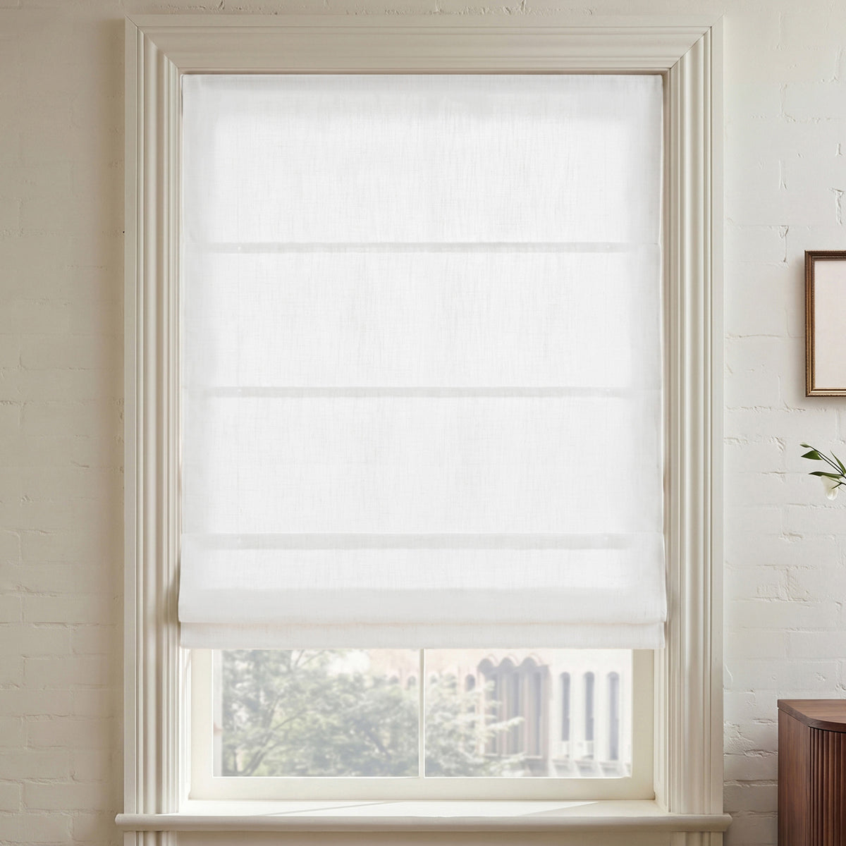 Emery Cordless Roman Shade - White