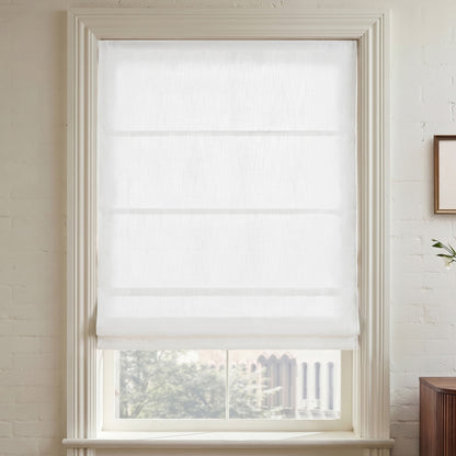 Emery Cordless Roman Shade - White