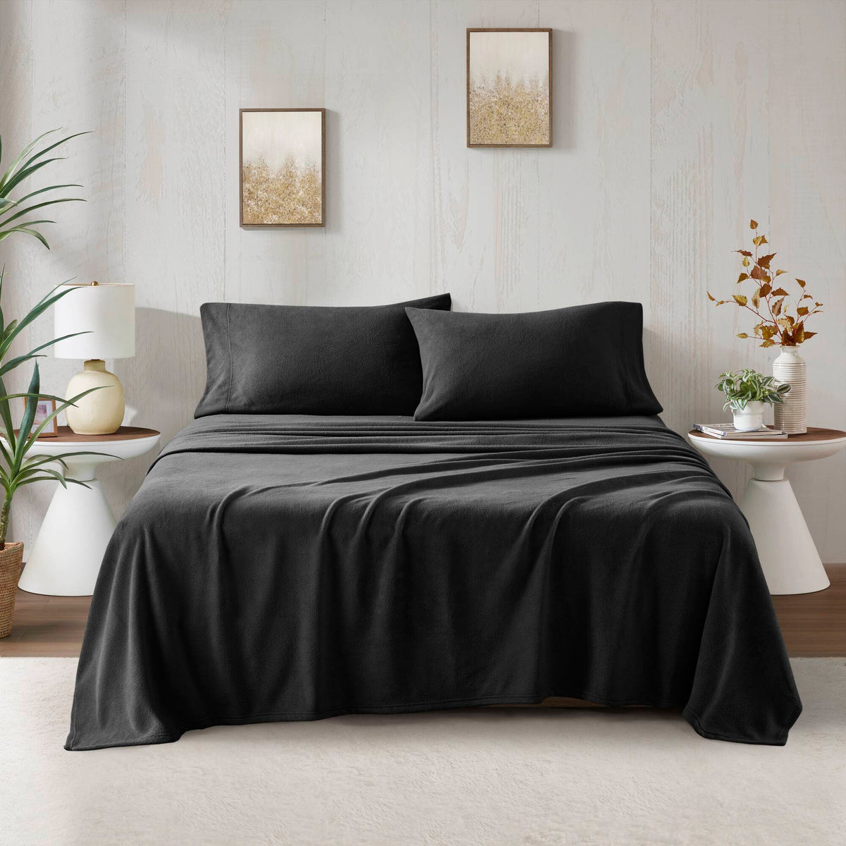 Micro Fleece Sheet Set - Black