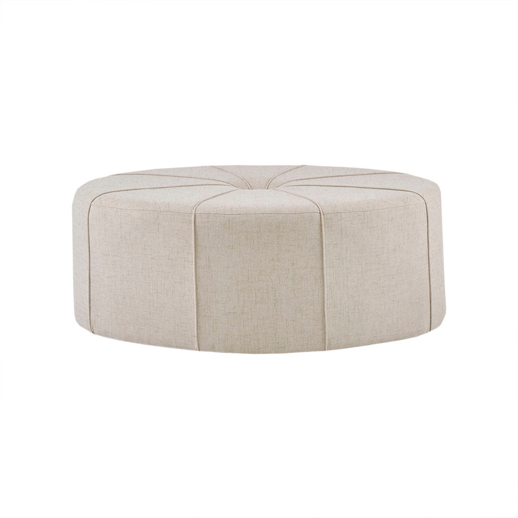 Ferris Oval Ottoman - Cream