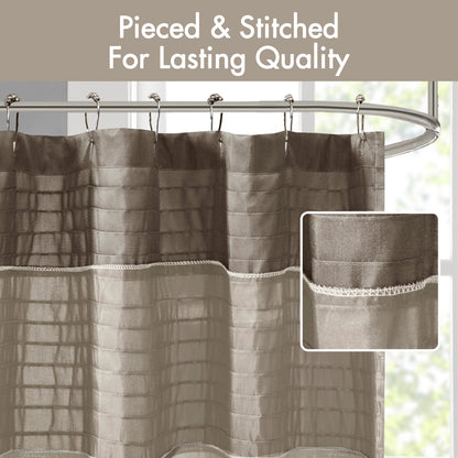 Amherst Faux Silk Shower Curtain - Natural
