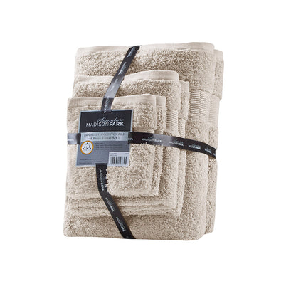 Luce 100% Egyptian Cotton 6 Piece Towel Set - Sand