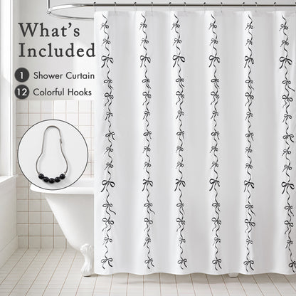 Addison Shower Curtain Set - Black