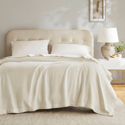 100% Certified Egyptian Cotton Blanket - Ivory