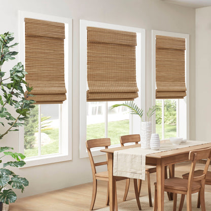 Eastfield Bamboo Light Filtering Roman Shade 64"L - Neutral