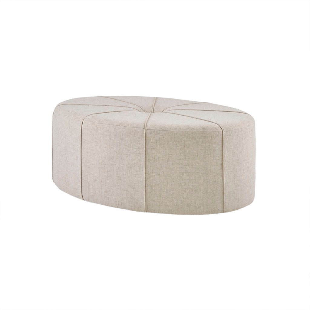 Ferris Oval Ottoman - Cream
