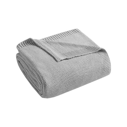 Bree Knit Blanket - Grey