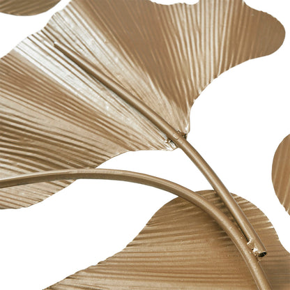 Faye Gold Foil Metal Ginkgo Leaf Wall Decor - Gold