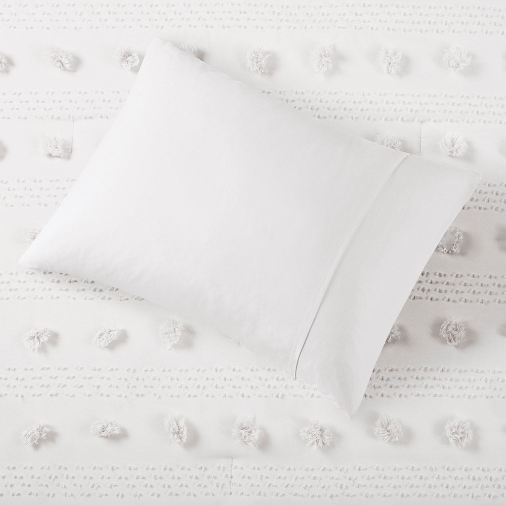 Lucy Clip Jacquard Comforter Set - Ivory