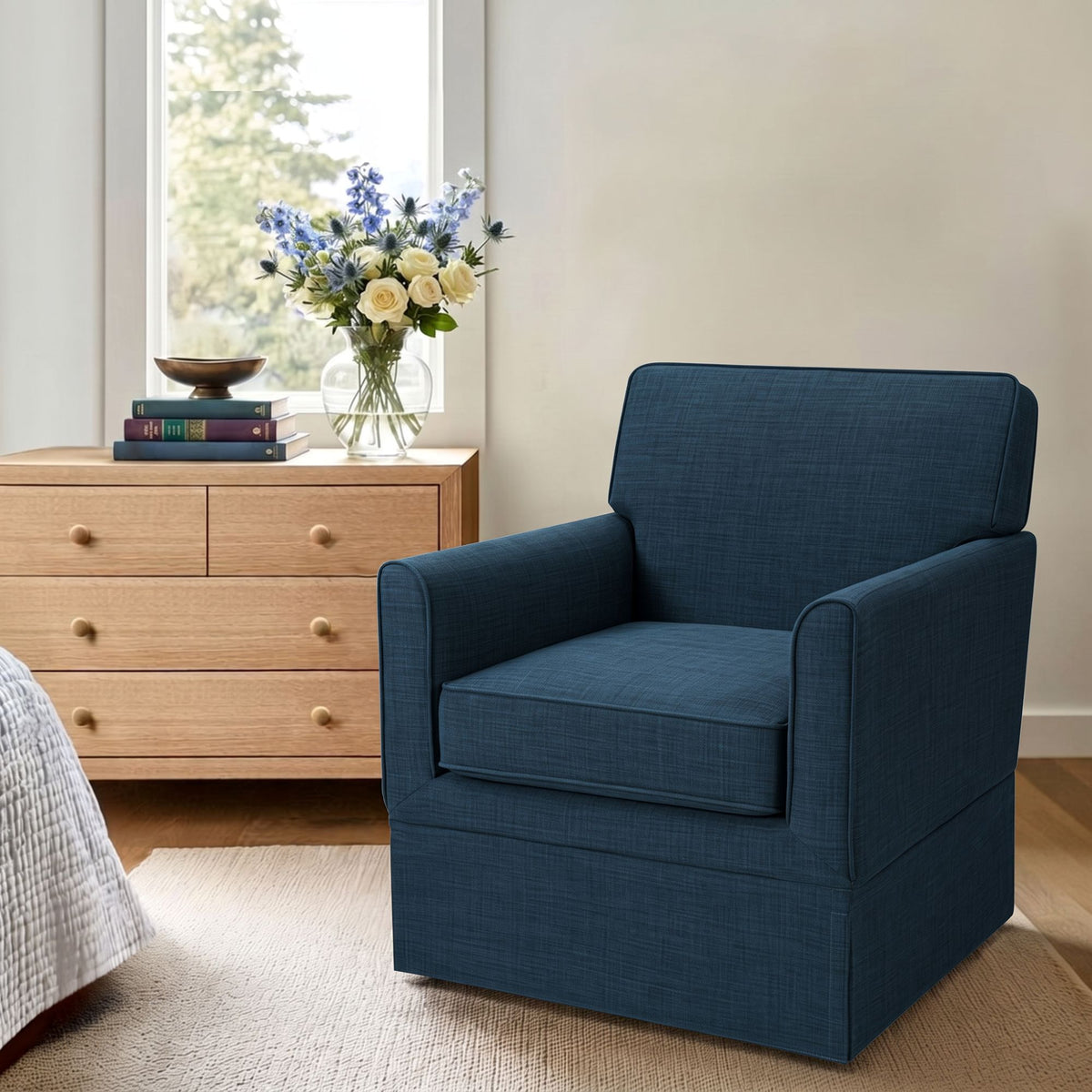 Paula Accent Armchair - Navy