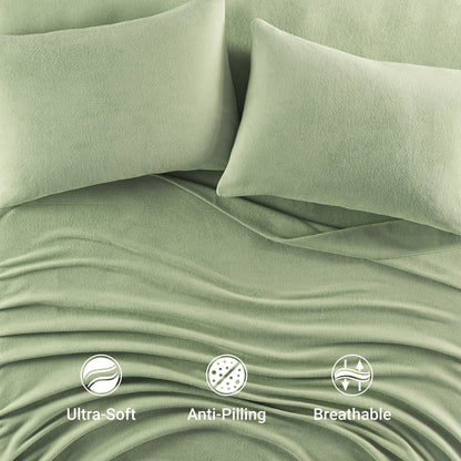 Micro Fleece Sheet Set - Green