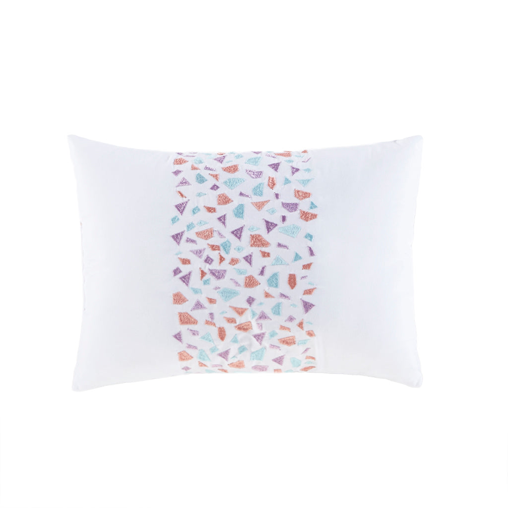 Glimmer Metallic Glitter Printed Reversible Comforter Set - Aqua