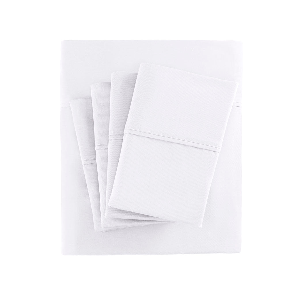 800 Thread Count Cotton Blend Sateen Sheet Set - White