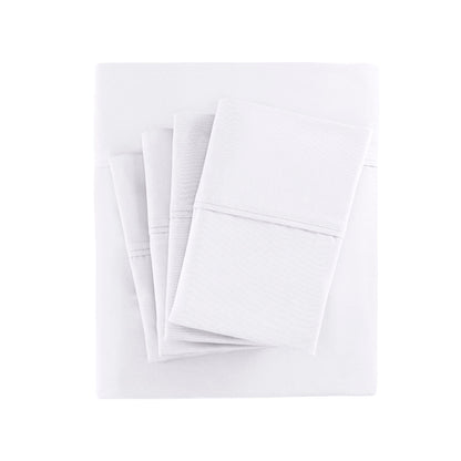 800 Thread Count Cotton Blend Sateen Sheet Set - White