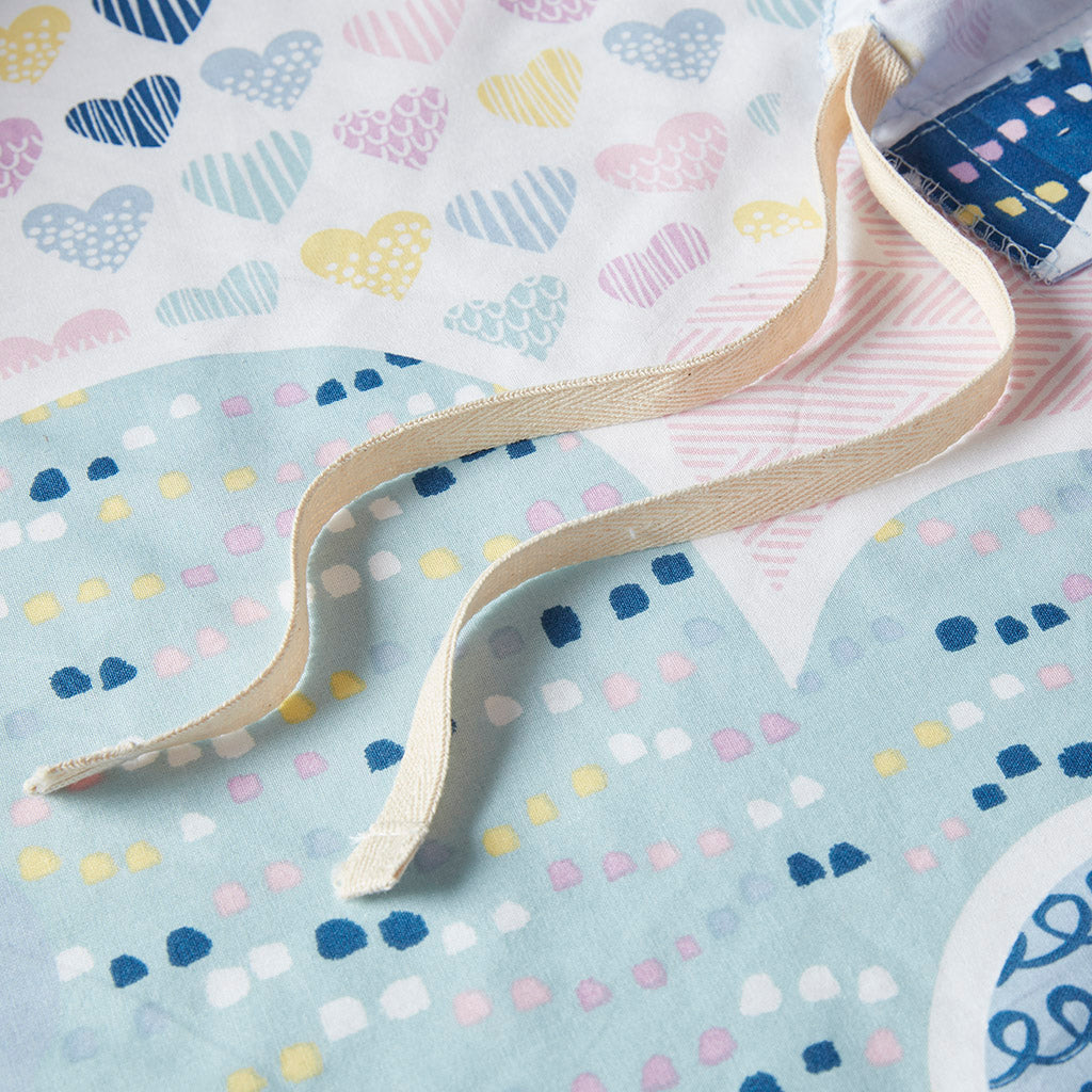 Cloud Cotton Printed Duvet Cover Set - Blue